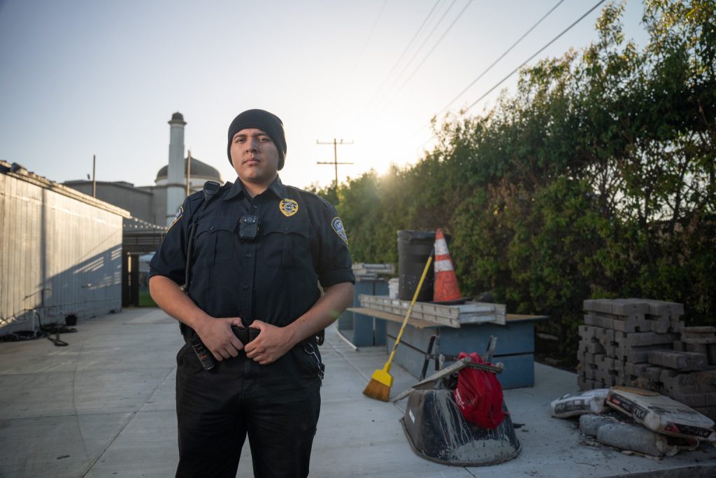 Main Patrol officer standing at a job site